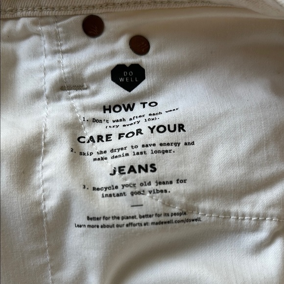 Madewell Cream Straight Leg Women's Jeans - Picture 7 of 11